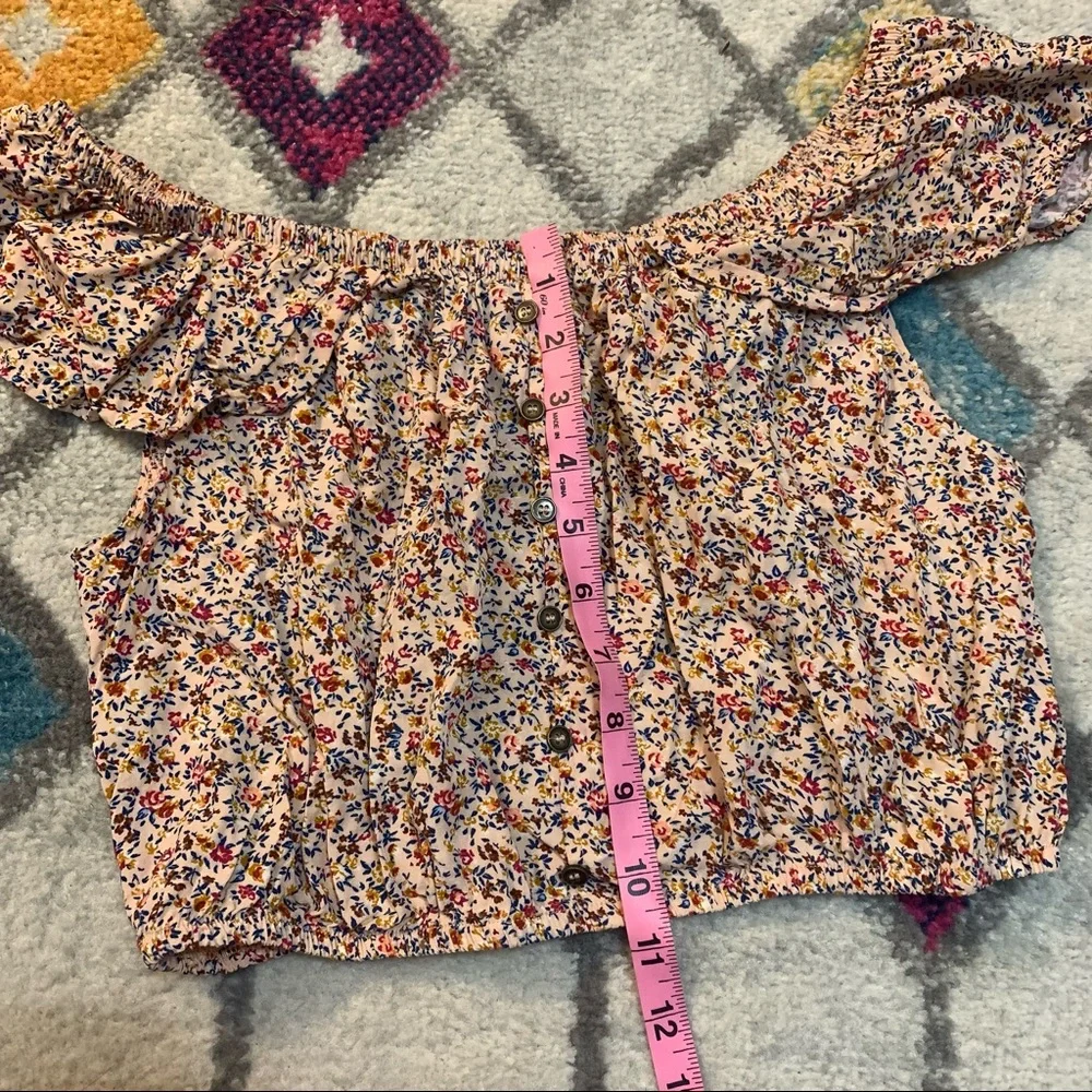 XHILARATION Floral Crop Top Mini Skirt 2pc Set Medium - Picture 13 of 16